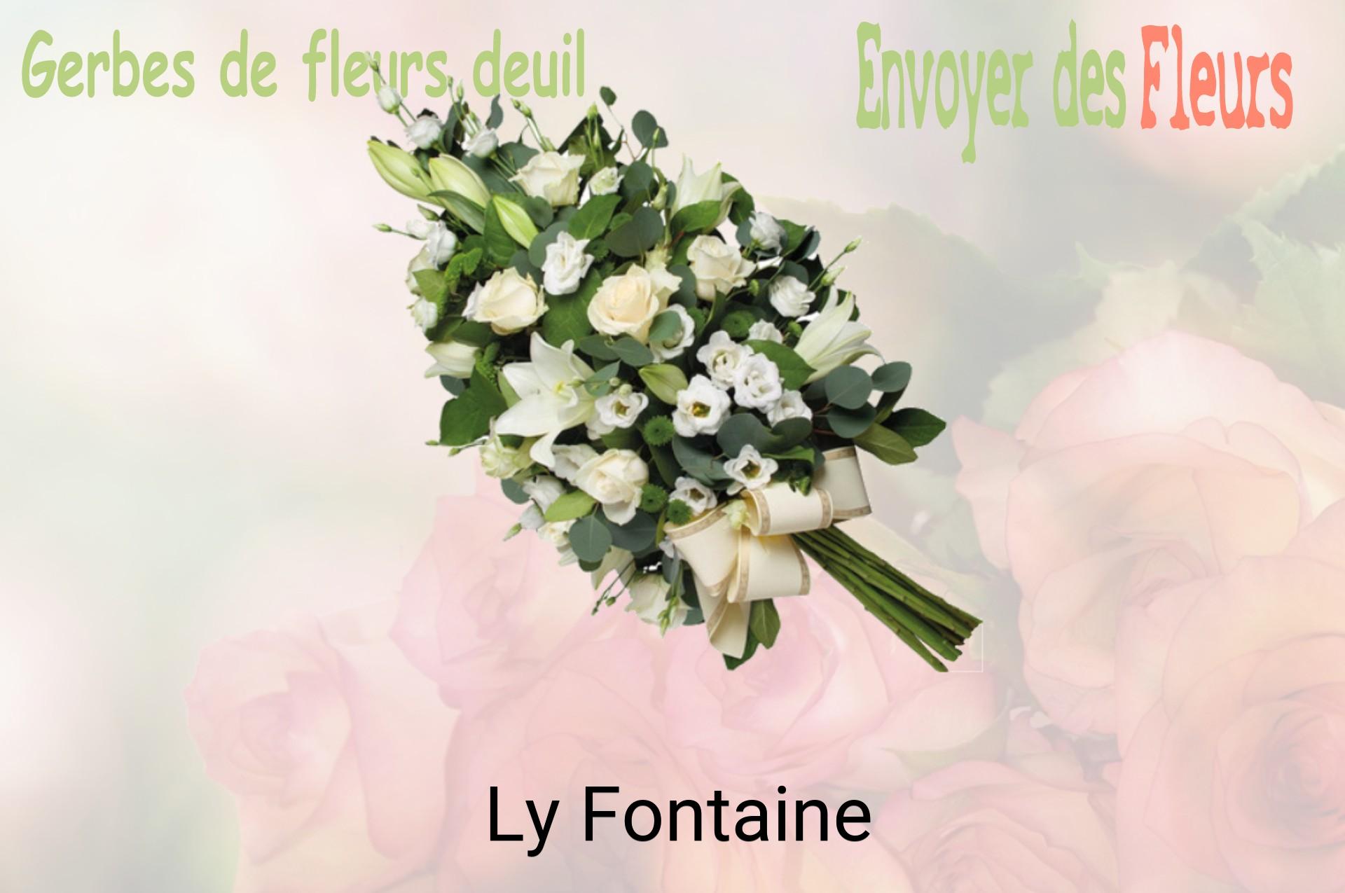 Gerbe de fleurs de deuil livrée à Ly-Fontaine
